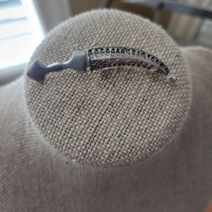 Vintage sterling silver sword pin brooch